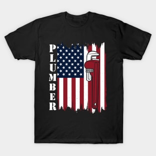 Patriotic Plumber USA T-Shirt